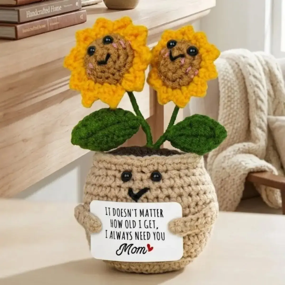 Keychain & Bag Charm – Sunflower Motif Ensemble & Message Card Accent, Emotional Support Vibe & Gift-Giving Trend, Lightweight & Compact Accessory for Mom Birthday, Car Keys, Bag Decoration & Thoughtful Gifting