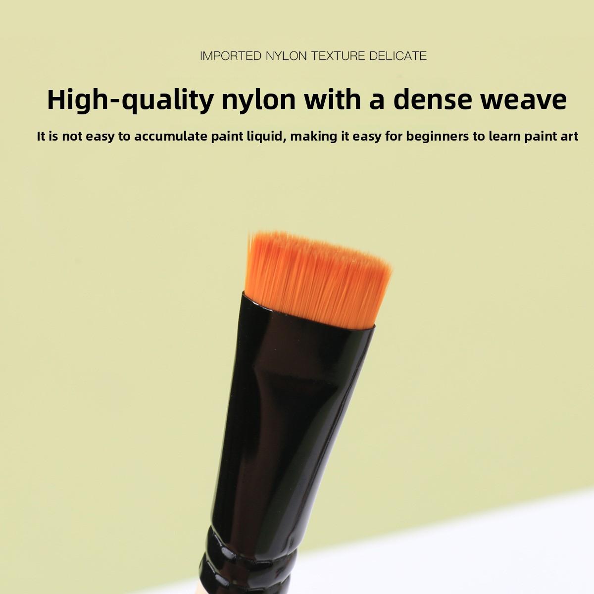 Art 7-Piece Flat Nylon Paint Brush Set for Acrylic Oil Lacquer Art - Kids & Artists - TikTok Viral Art Supplies