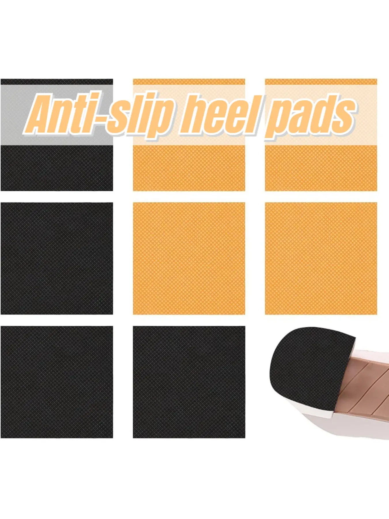 1 pair of heel protectors and heel pads; replacement studs for high heels with thick heels; women's anti-slip heel accessories; quiet, wear-resistant square heels; shoe sole repair; anti-slip patches for boots; replacement soles; anti-slip pads;