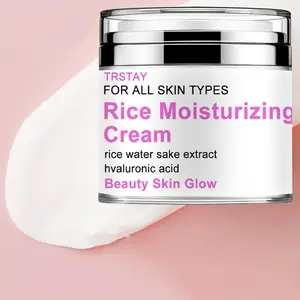 Trstay Rice Moisturizer for All Skin Types, Hydrating with Rice Water Extract and Hyaluronic Acid, Boosts Radiant Skin Health