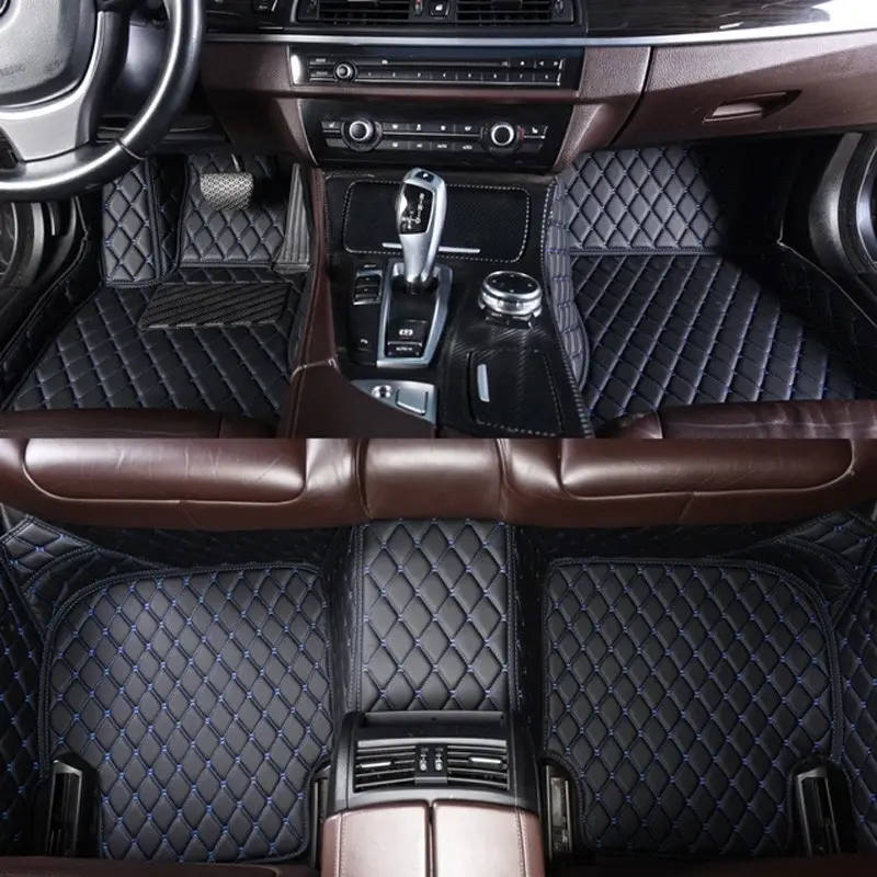 Custom Car Floor Mat, Car Accessory For Mercedes W205 2015~2020 Toyota Fj Cruiser 2007~2016 Left/right driving Leather Carpet Waterproof Diamond Design Car Mats