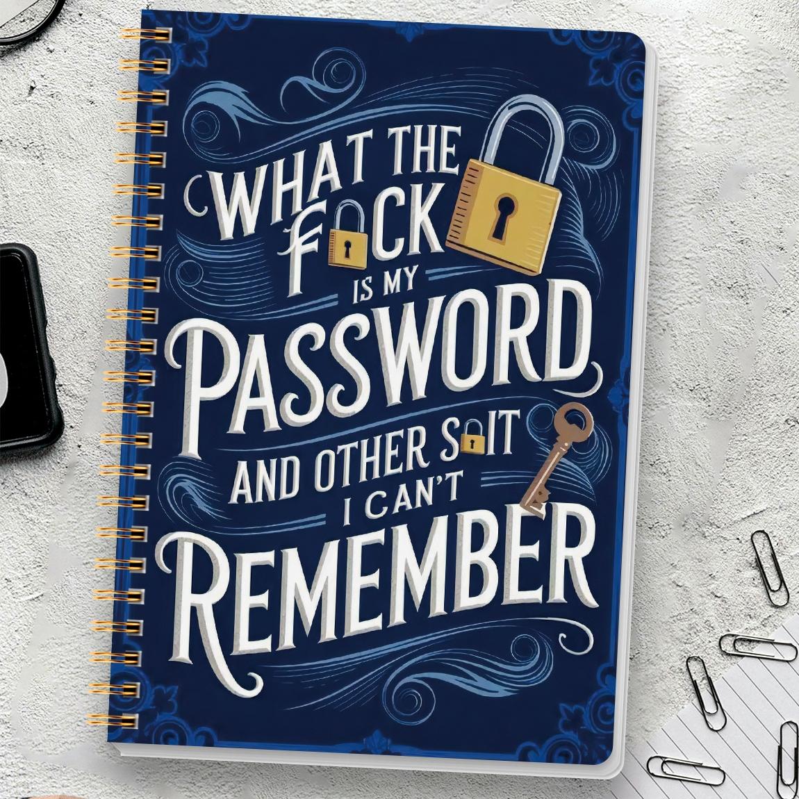 1pc Simple Password Book, Minimalist Advanced Address Password Manager With Website Password Quick Access Username And Password Storage Perfect For Home Office Internet Computer Logins, Hardcover Spiral Notebook, Great Holiday Gifts