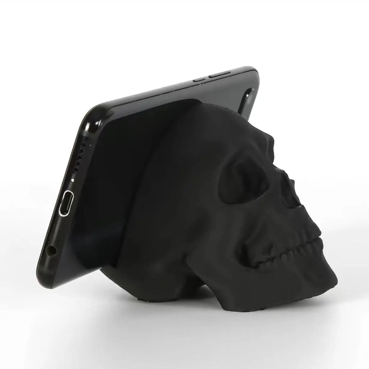 Creative Skull Phone Stand, Fashionable Plastic Smartphone Holder, Ideal for Bedside, Living Room, Office, Kitchen, Halloween Decor