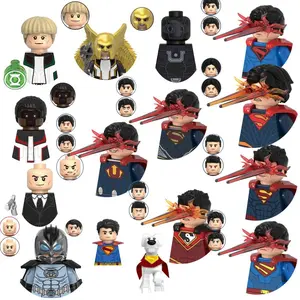 Blind Box Mini Building Blocks G0190 Figures Big Goblin Spiderman Iron Man Venom Captain Hawk Deadpool Armor Christmas Gift Toy