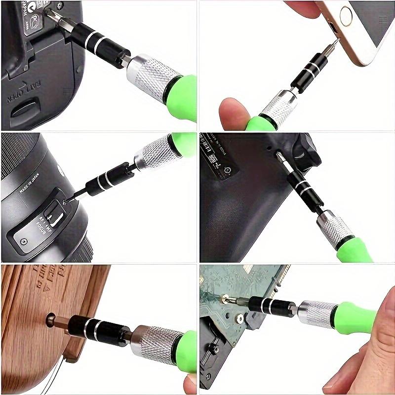 32-in-1 Precision Screwdriver Set with Magnetic Bits  Ergonomic Green Handle, Multi-Functional Repair Kit for Electronics, Glasses, Jewelry & More, Includes 32 Bits & Organizer Case, Electronics Repair Kit|Ergonomic Design|Durable Handle, S