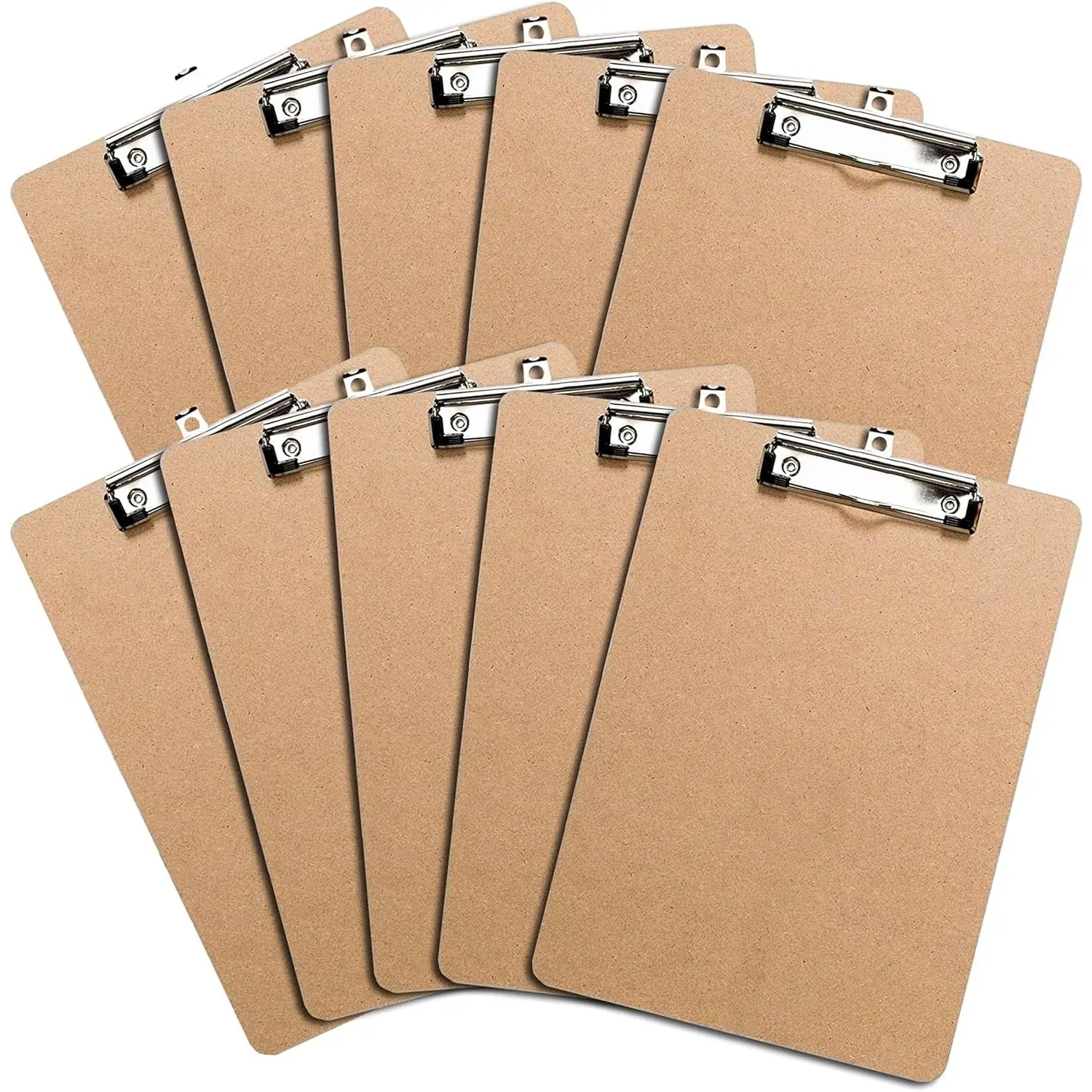 Letter Size Clipboards with Low Profile Clip Set of 10 Wood Clipboards Bulk 10 Pack Heavy Duty Clipboard Back to School Classroom Supplies for Teachers and College Students