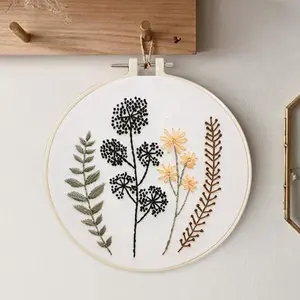 DIY Hand Embroidery Kit, Self-Stitched Ornament Gift for Friends, Suzhou Embroidery Beginner Set with Video Tutorial