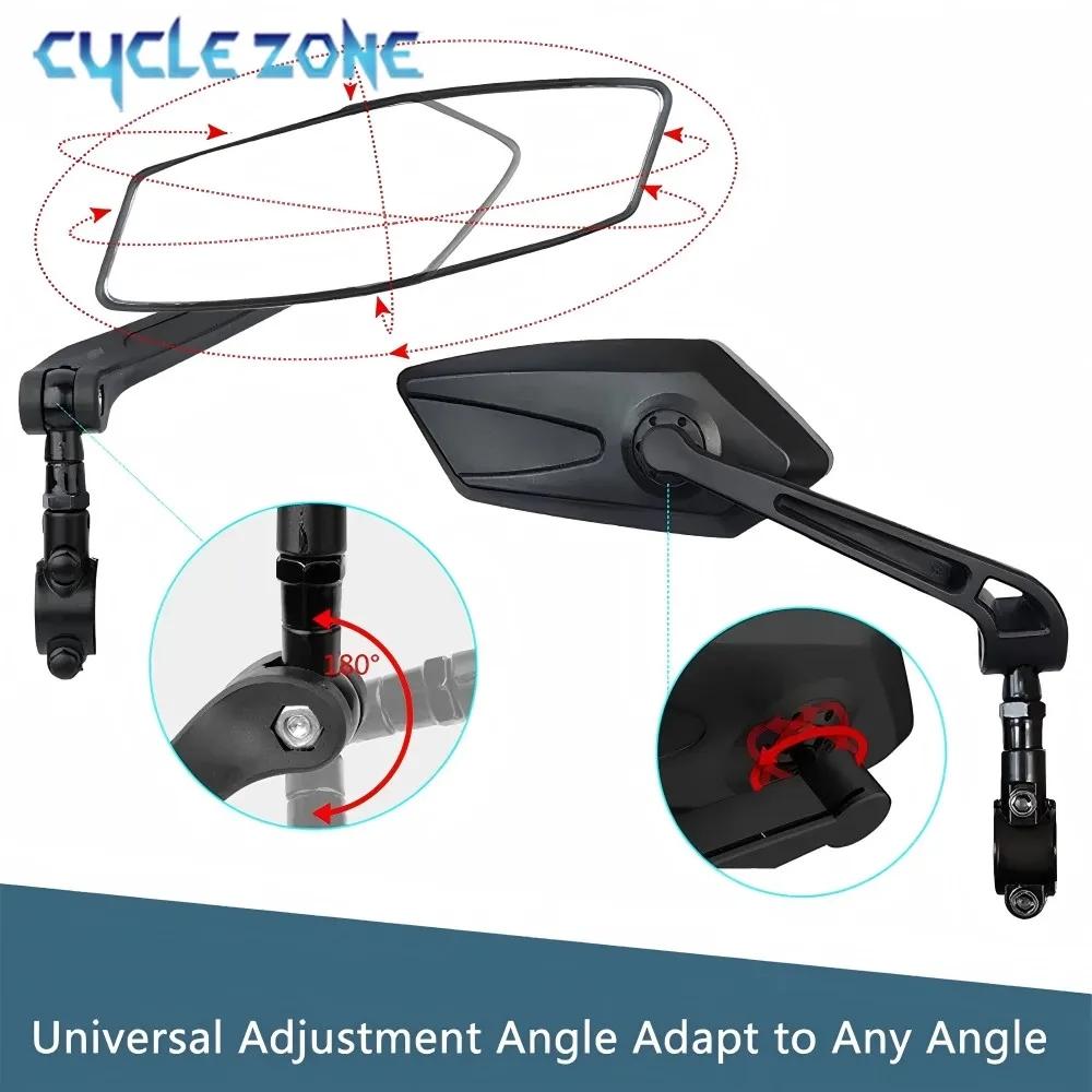 Bicycle Rear View Mirror Bike Cycling Clear Wide Range Back Sight Rearview Reflector Adjustable Handlebar Left Right Mirror