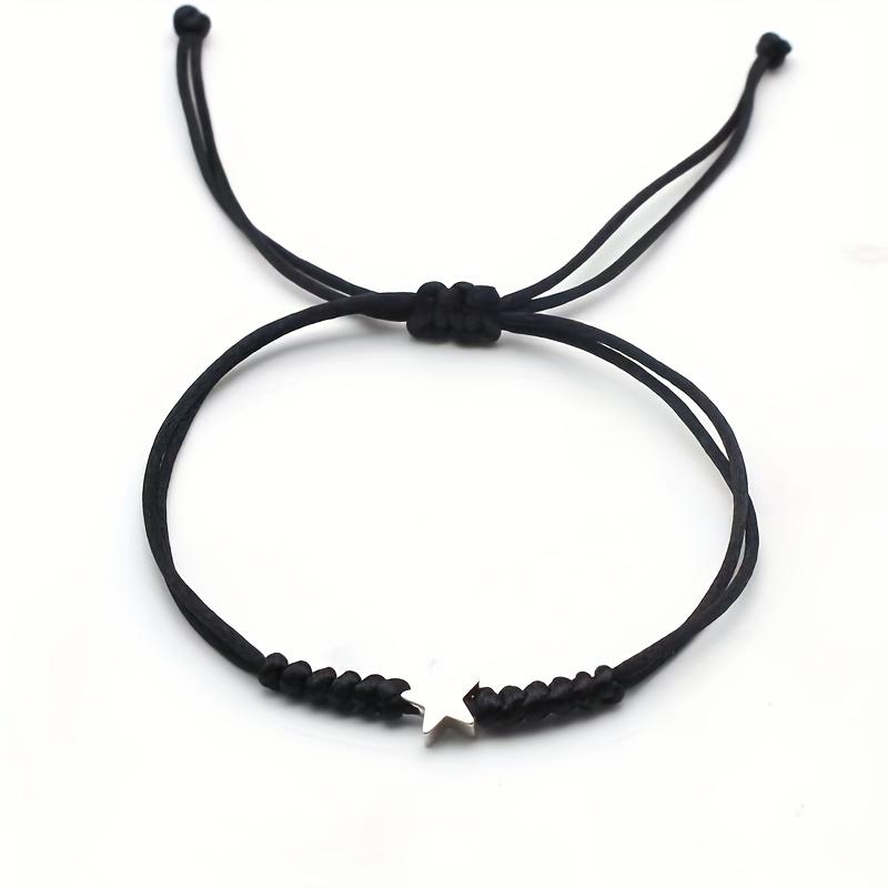 A Easy And Cute Multicolored Star Couple Handmade Woven Red String Bracelet, Minimalist Wrist Accessory, Pentagram, for Couples, Best Friends, And Parent- Matching Bracelets