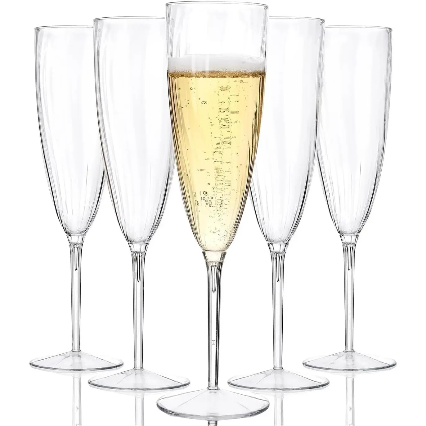36 PCS 6 OZ Clear Disposable Plastic Champagne Flutes, Party Supplies for Wedding, Birthday, Parties, Graduation