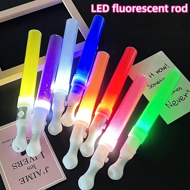 LED Glow Sticks, Fireworks Sticks, Party Gatherings, Support Sticks, Flashing Sticks, Wedding Concerts, And Night Celebrations, Flashing, Bars, Suitable For Winter, New Year, Night Light Parties, Colorful Flashing, With Random Colors.