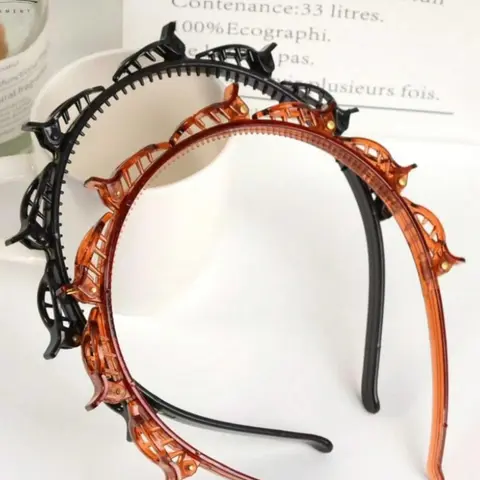 2pcs Cute Hair Clip Decor Hairband, Novelty Multifunction Hair Hoop, Hair Accessories for Women, Minimalist Headwear, Mothers Day Gift, Headbands with Clips