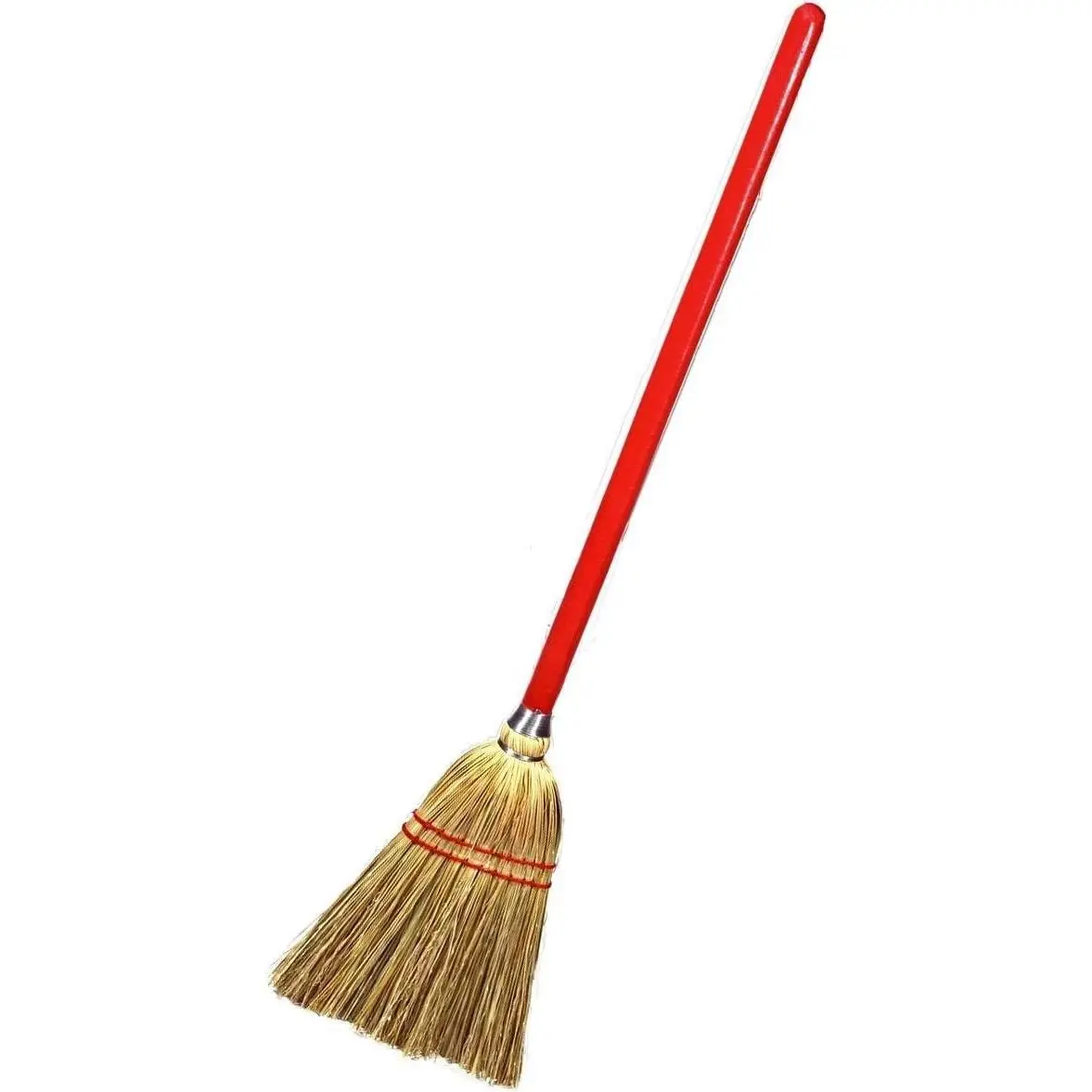 Small 34" Broom for Kids and Toddlers - Solid Wood Handle - 100% Natural Corn Bristles - Ideal Size for Kids - Heavy Duty Toy Broom