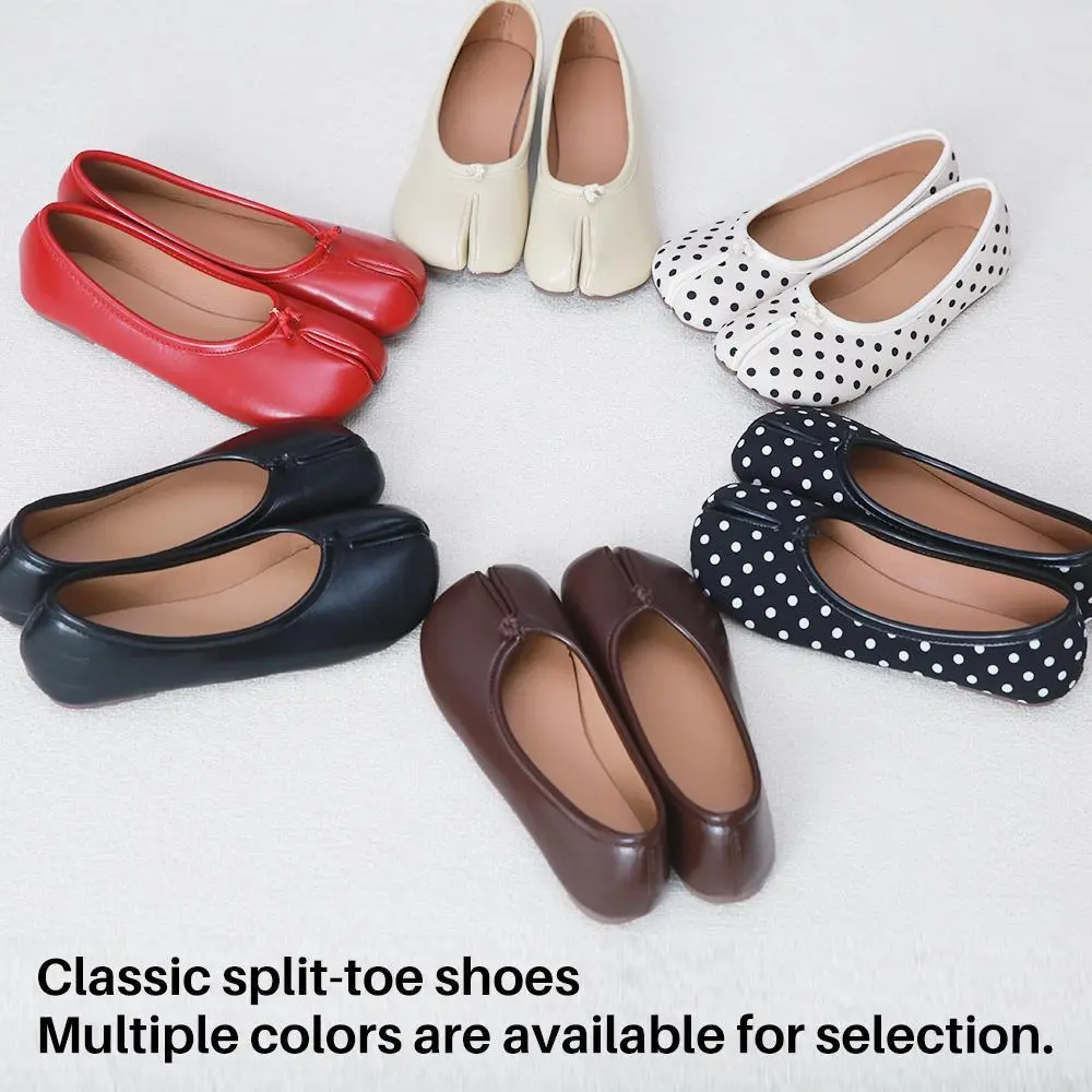 Ladies' Dance Shoes, Doodle Shoes, Women's Shoes 2026 New Summer Split-Toe Pig's Hoof Shoes, Toe Lazy Horsehoe Shoes, Flat Single Shoes, Autumn Shoes, Indoor Walking Shoes, Multi-functional Shoes