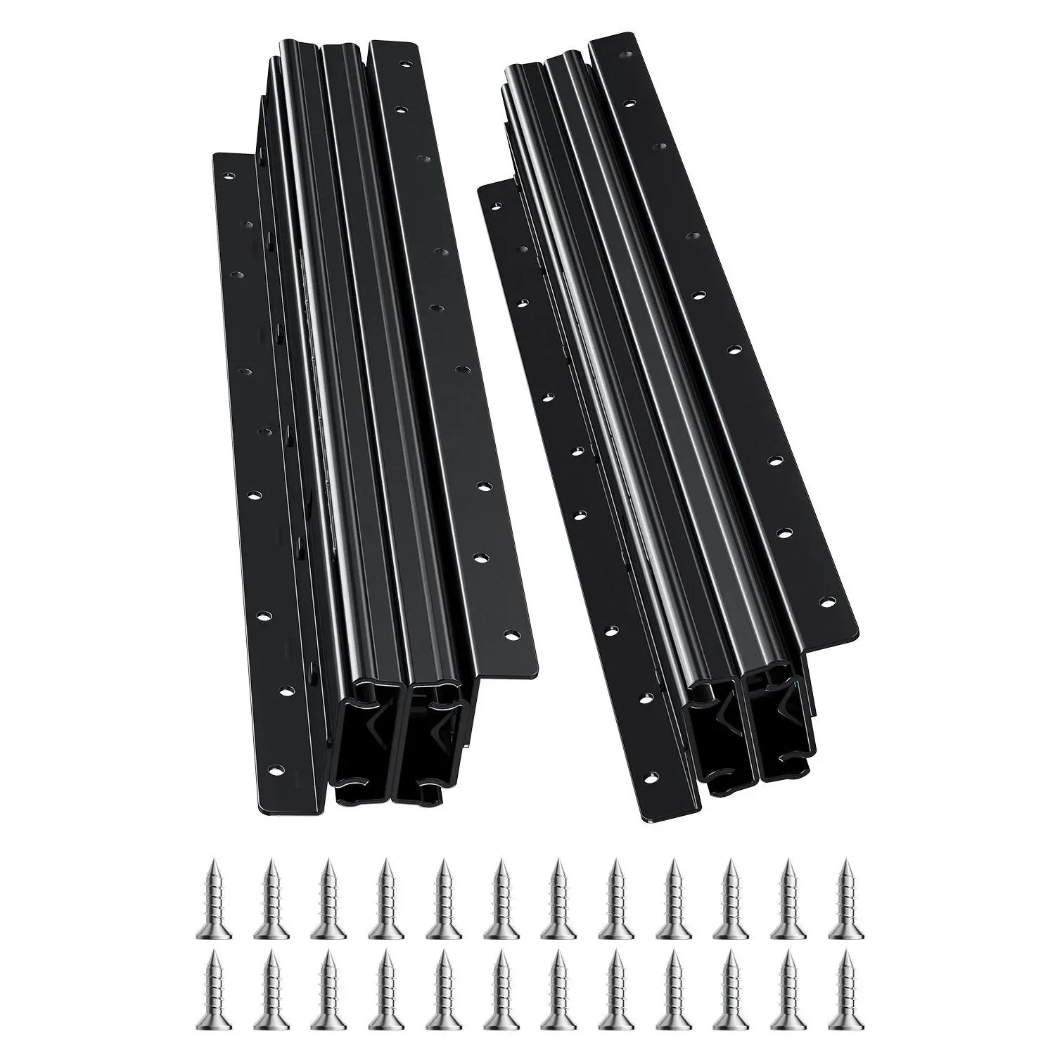 Undermount Drawer Slides 16-Inch Full Extension Cabinet Rails for Understairs Drawers, Heavy-Duty 260 Lb Load, Soft-Close Ball-Bearing Mechanism, Durable Steel Hardware, Ideal for Custom Cabinets and Renovations