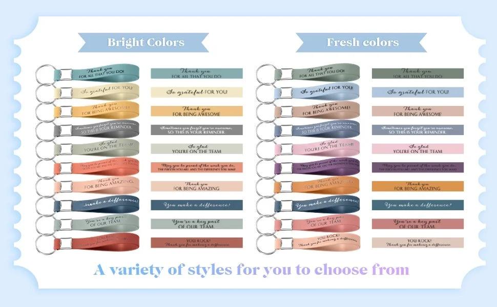 BASIC SUPPLY 30 Pcs Thank You Keychain Gift Bulk for Employee Christmas Inspirational Appreciation for Coworker Team Staff Office
