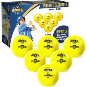 Weighted 16 oz Training Baseballs - Hitting & Pitching for All Skill Levels - Improve Power and Mechanics with Weighted Baseball Training Balls, 2.85” Diameter