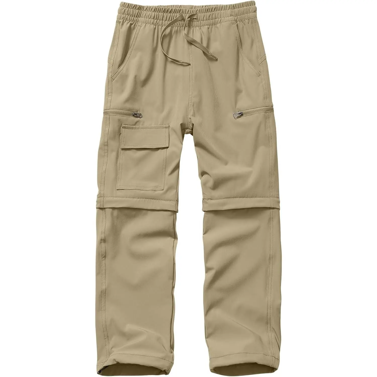 Pants for Boys Scout Kids Hiking Convertible Zip Off Cargo Safari | Youth Girls Teen Outdoor Quick Dry UPF 50+ Waterproof Drawstring Adjustable Waistbands Fishing Hunting Camping Casual 6-16Y