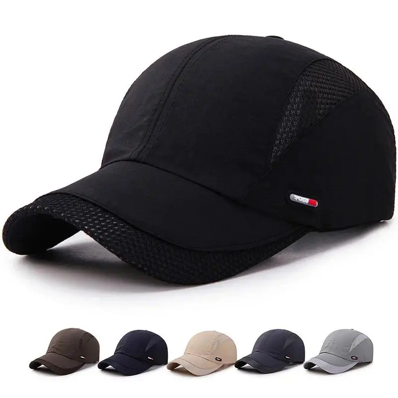 Unisex Quick-Dry Mesh Panel Baseball Cap - Lightweight UV-Protective Sports Hat with Adjustable Snapback Strap, Ideal for Running, Hiking, Summervibes (Adjustable Snapback Cap),summerwins