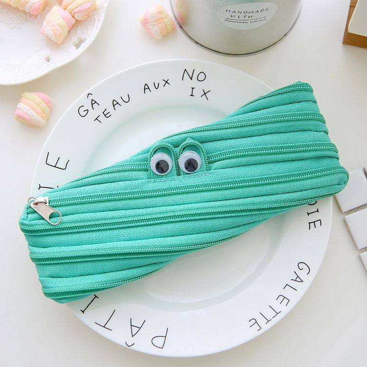 Creative Monster Zipper Pencil Case, Funny All-in-One Pull-Out Pen Bag, Cute Student Stationery Organizer