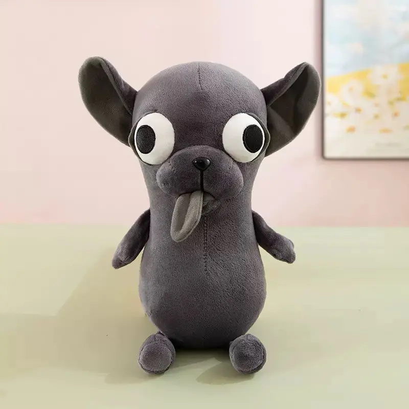 Chihuahua Dog Plush Toy with Exaggerated Expression, Available in Four Colors, Collectible Toy for Pet Lovers