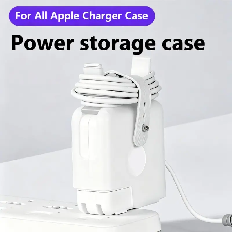 Macbook Power Adapter Case, Business Style, Hard Shell Shockproof, Adjustable Strap, Cable Protector, Precision Cutouts, for Commuters