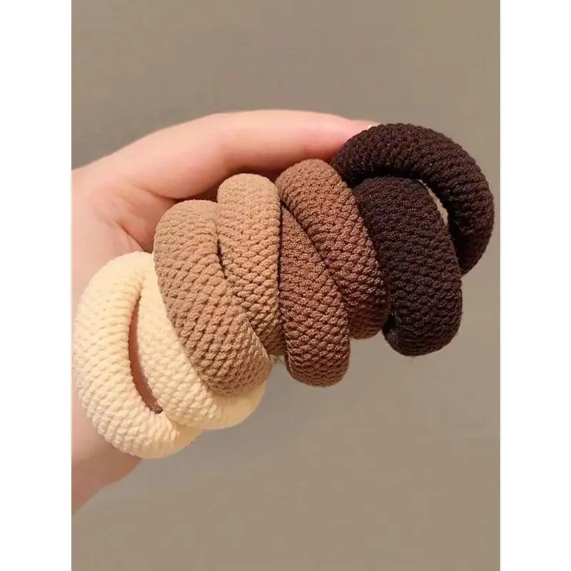 5/10 Mix Color High Elasticity Thickened Versatile Simple Scrunchies, Hair-Friendly (Random Color) Hair Ties Hair Rope