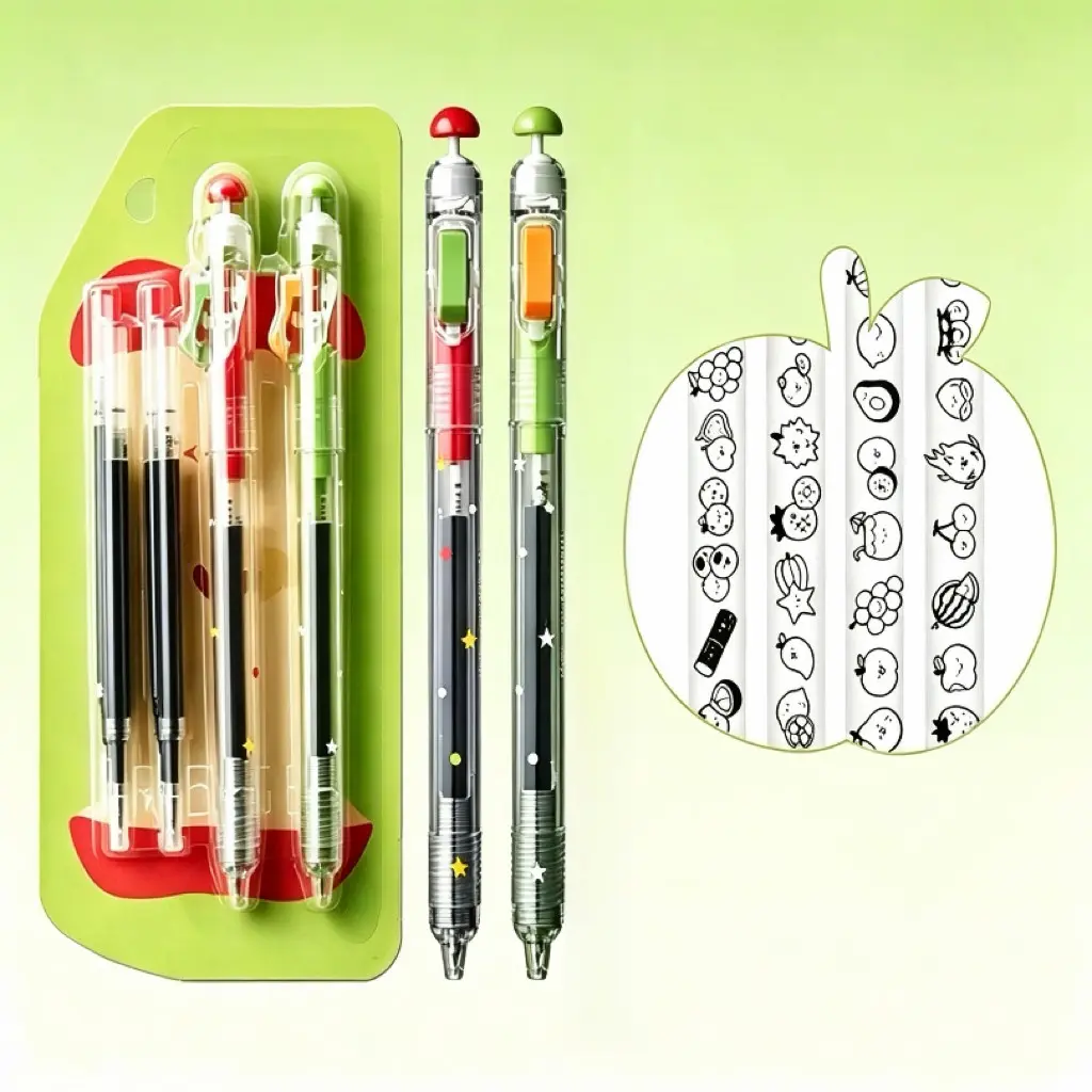 Retractable 0.5mm Quick Dry Gel Ink Fine Tip Pen, Cute Aesthetic Stationery Writing Tool for School Supply Shopping, Office Accessories, Mini Useful Gifts, Ink Gel Pens
