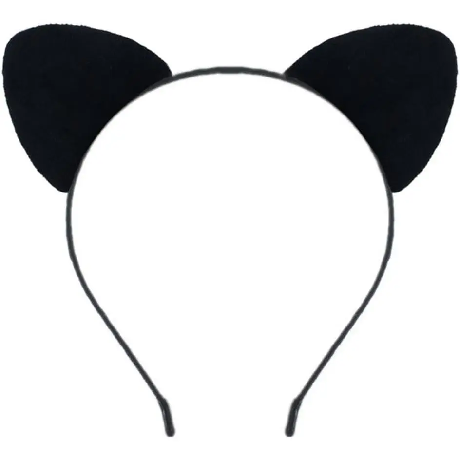 Black  Ears Headband Furry  Ears Hairband