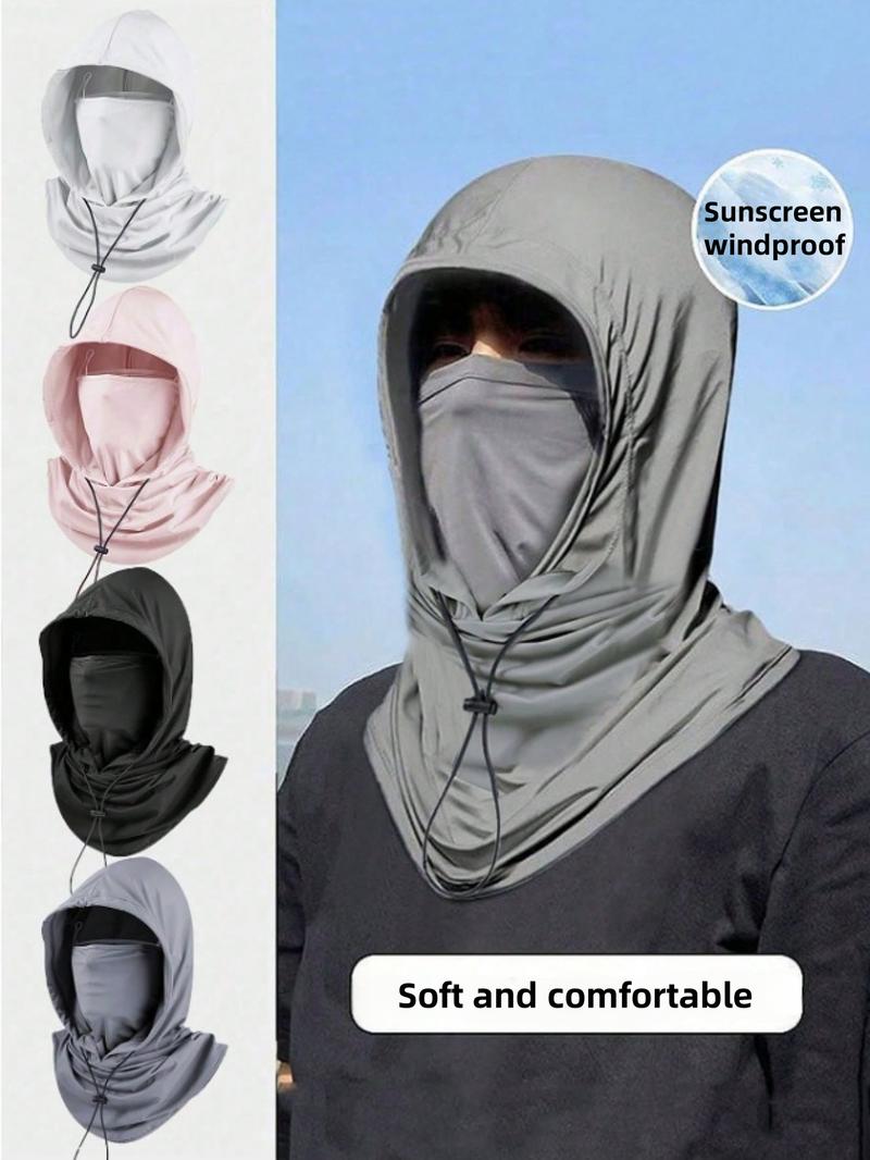 1pcs and 2pcs multifunctional neutral ice silk sunshade balaclava hat - suitable for cycling, full face mask, Windproof face mask - adjustable neckband scarf, outdoor cycling helmet hat, suitable for fishing and outdoor sports. Unisex, same for couples