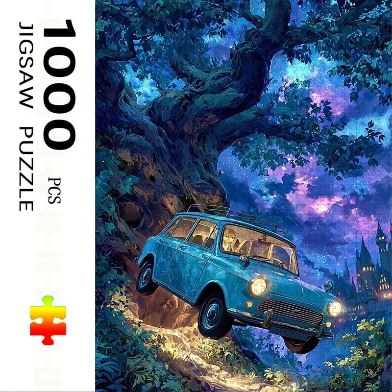 1000 Piece Truck Theme Puzzle, Large Adult Family Interactive Puzzle Toy, DIY Home Decor Brain Challenge, Holiday Scene, Durable Puzzle