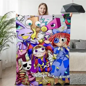 Premium The Amazing Digital Circus Flannel Blanket Machine Washable Lightweight Portable Soft Throw for Travel Picnic All Season Birthday Gift Suitable as a gift sizes 60*80,30*40(baby ),40*50(kids),50*60