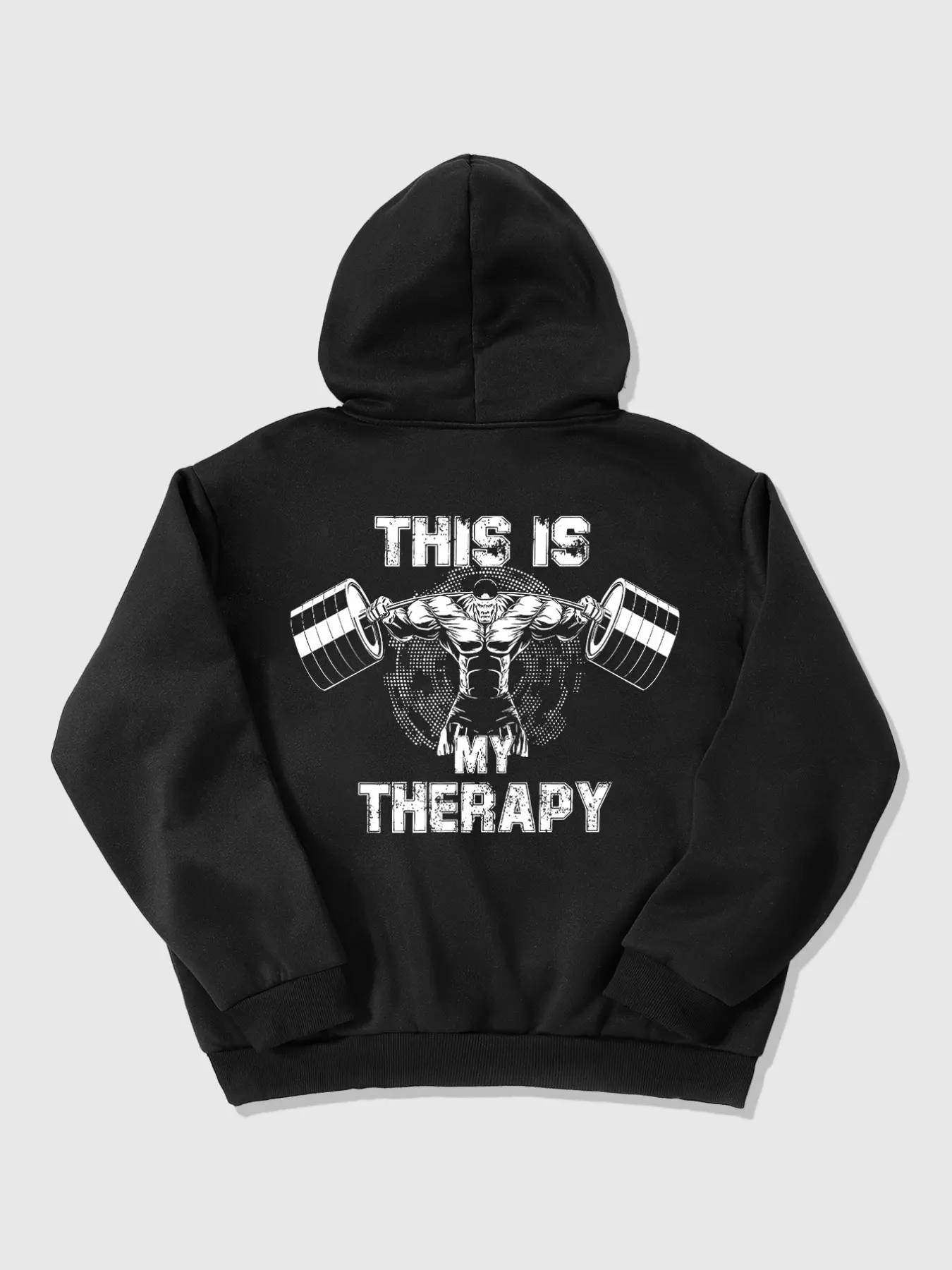 Men's Gym Graphic Hoodie Oversized Workout Hooded Sweatshirt Fitness Pump Cover Long Sleeve Casual Streetwear Bodybuilding Training Everyday Pullover Hoodie
