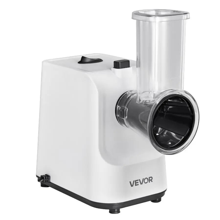 VEVOR Electric Cheese Grater Salad Maker, 200W Salad Shooter, Electric Vegetable Slicer Shredder Chopper for Fruits with 5 Attachments, Stainless Steel Food Cutter for Vegetables, and Cheeses