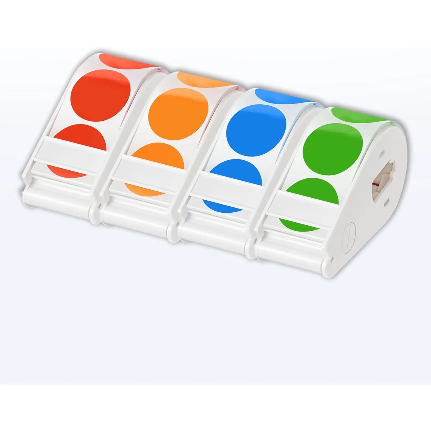 for  Transparent dot  Dispenser. Includes 1200 1-inch Colored dot s in red, Orange, Blue, and Green. Round Color-Coding Labels, Suitable for Offices and classrooms.