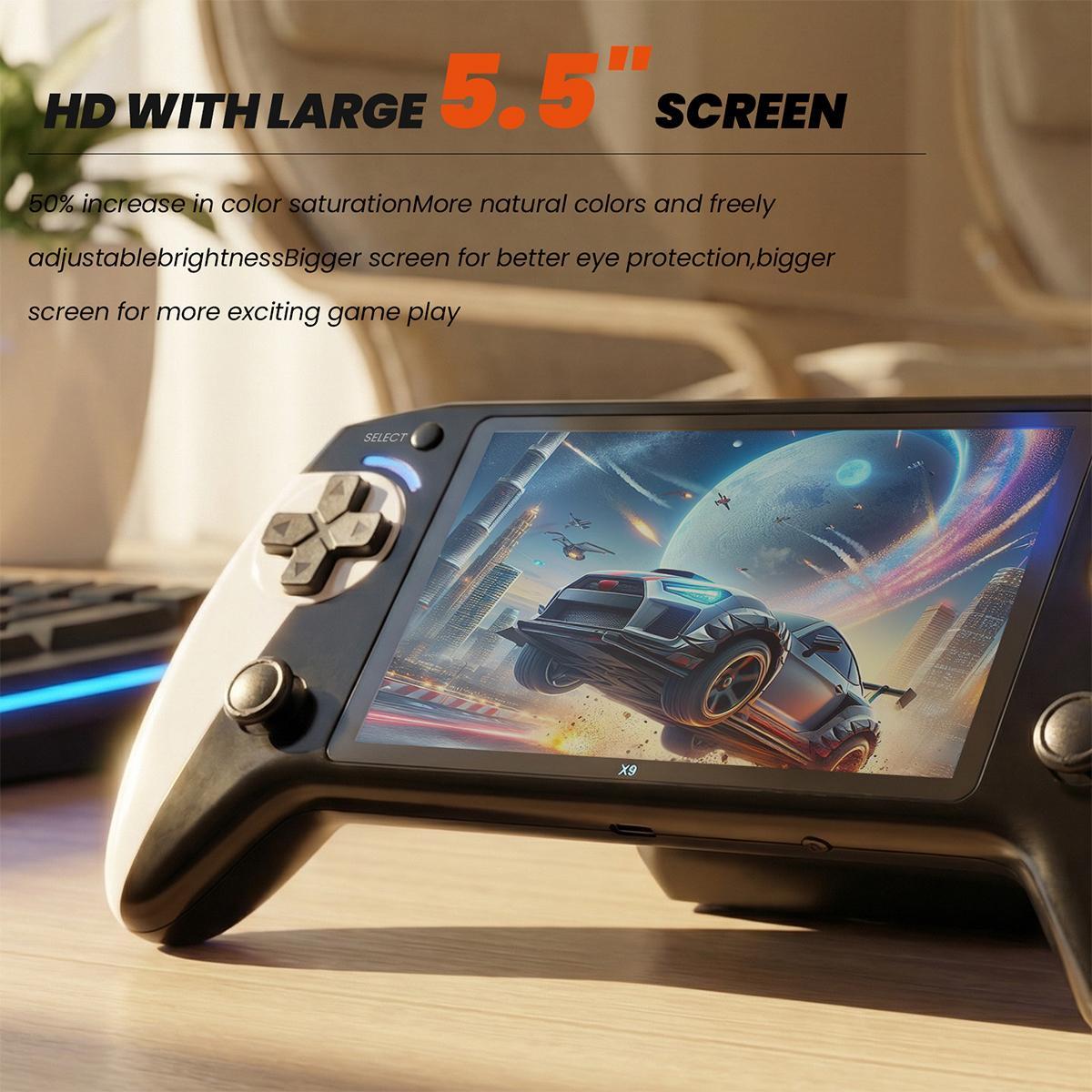 Portable Retro Game Console, 5.5-Inch Large Screen, 10 Emulator Support, Ultra HD Graphics Handheld Game Console, Ideal Gift for Birthdays, Fathers Day & Christmas, boys Box Compact game console retro game consoles gamer gifts