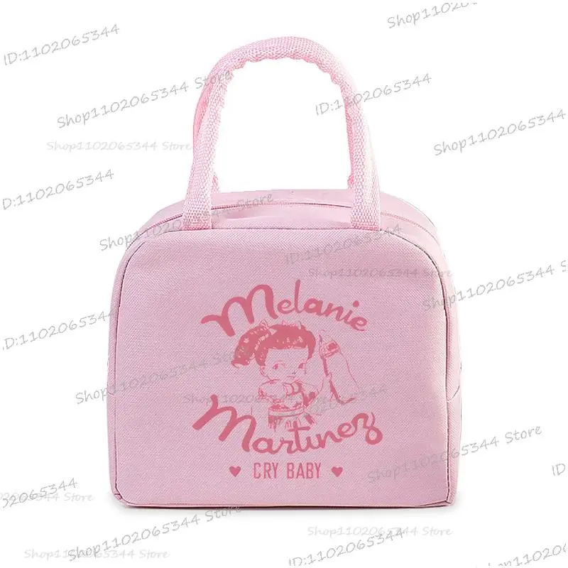 Melanie Martinez Y2K Print Portable Lunch Bags Women Men Thermal Insulation Lunch Box Storage Bag Music Album Bento Lunch Bag