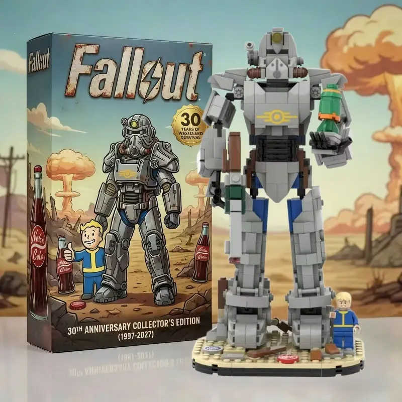 Bestselling End-Of-World Radiation Warrior Figure, Compatible with Building Blocks, DIY Assembly Decorative Ornament, Perfect Gift Idea