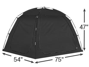 Bed Tent Full Size Bed, Light Reducing Sleeping Tent Lightweight Indoor Tent Breathable Privacy on Bed with 2 Doors for Adults Kids Autism (Full, Black)