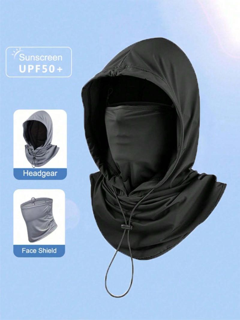 1pcs and 2pcs multifunctional neutral ice silk sunshade balaclava hat - suitable for cycling, full face mask, Windproof face mask - adjustable neckband scarf, outdoor cycling helmet hat, suitable for fishing and outdoor sports. Unisex, same for couples