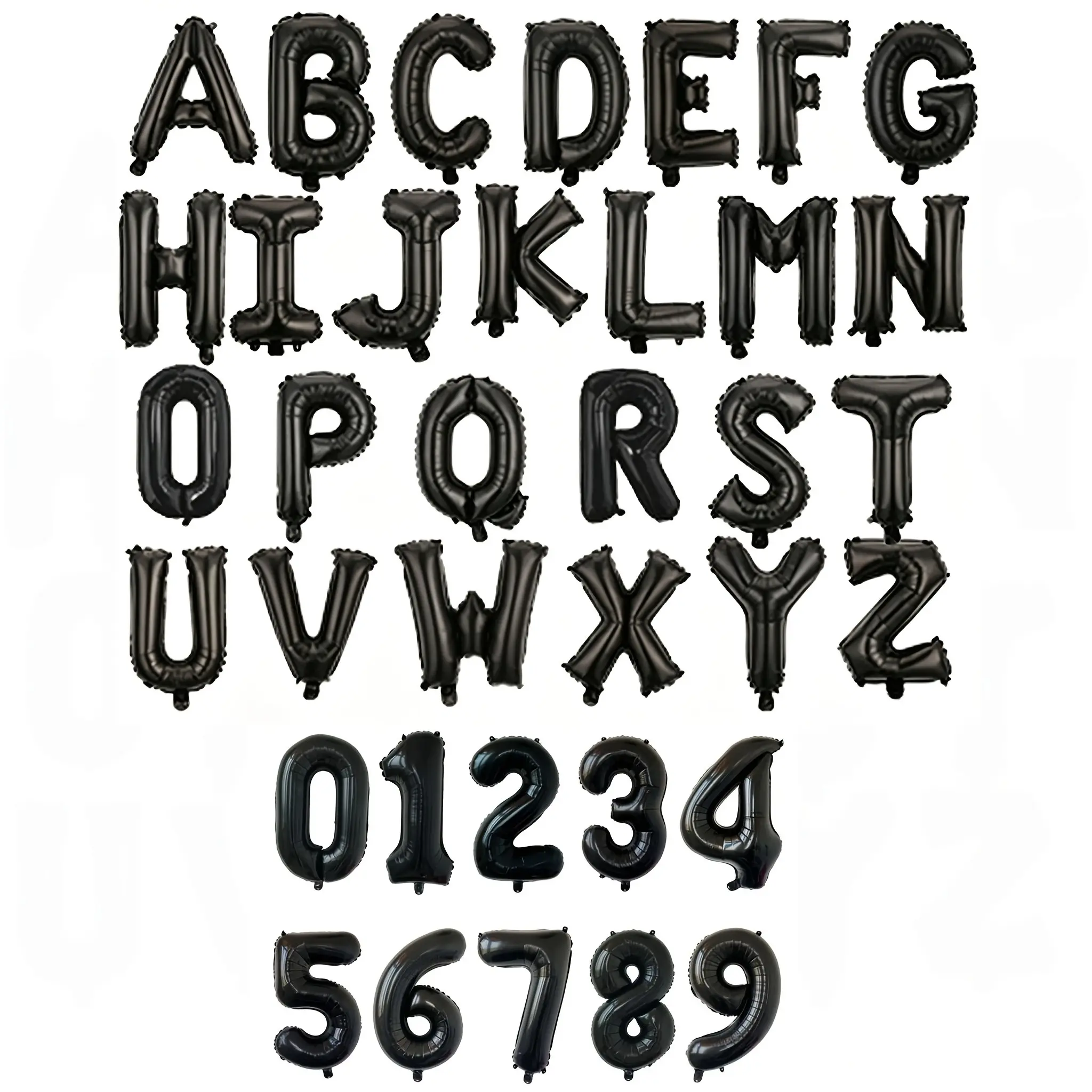 36Pcs 16 Inch Black A-Z Alphabet & 0-9 Number Foil Balloons, Customizable Letter & Digit Balloons for Spelling Wording, Party Decor Supplies for Birthdays, Anniversaries, Weddings, Engagements & New Year Parties