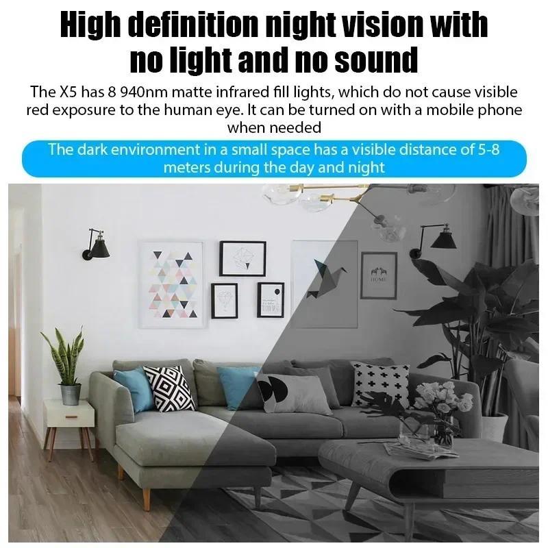 2026 New X5 Mini Camera 1080P Clear Night Vision Lightweight Portable Premium Cams Motion Detection Wireless Surveillance Camera