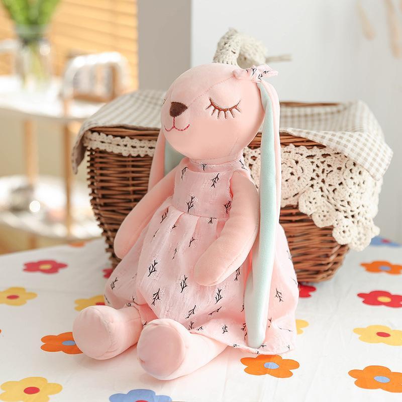 Cute Rabbit Design Plush Toy, 1 Count Soft Stuffed Rabbit Plushie, Cartoon Rabbit Doll, Birthday Gift for Kids, Home Decoration
