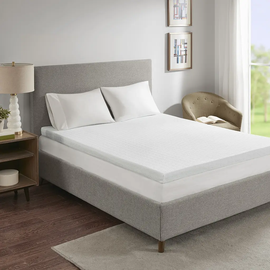 Nokaa Mattress Topper 3 Inch Gel Infused Bed Topper, Breathable Sleeping Pad with Antimicrobial Hypoallergenic Cover, Oeko-Tex Certified, White, Single Size, 1 Pack