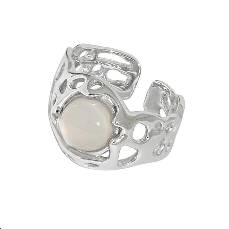 [Phantom Ring] French-style unique moonstone ring with a high-end feel, niche ins-style simple women's ring