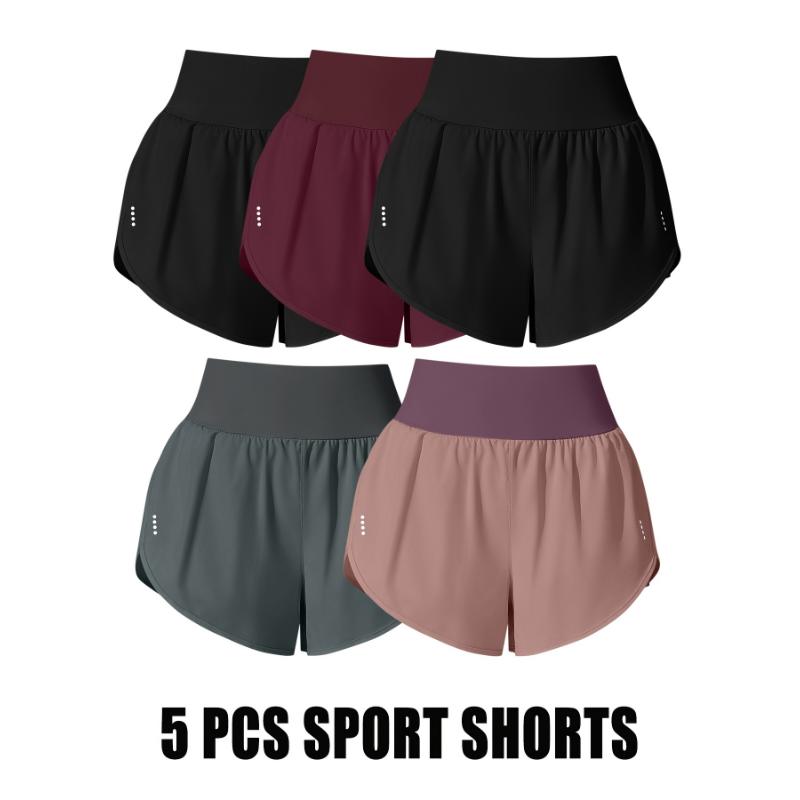 Set of Five Women'S Casual Sports Shorts