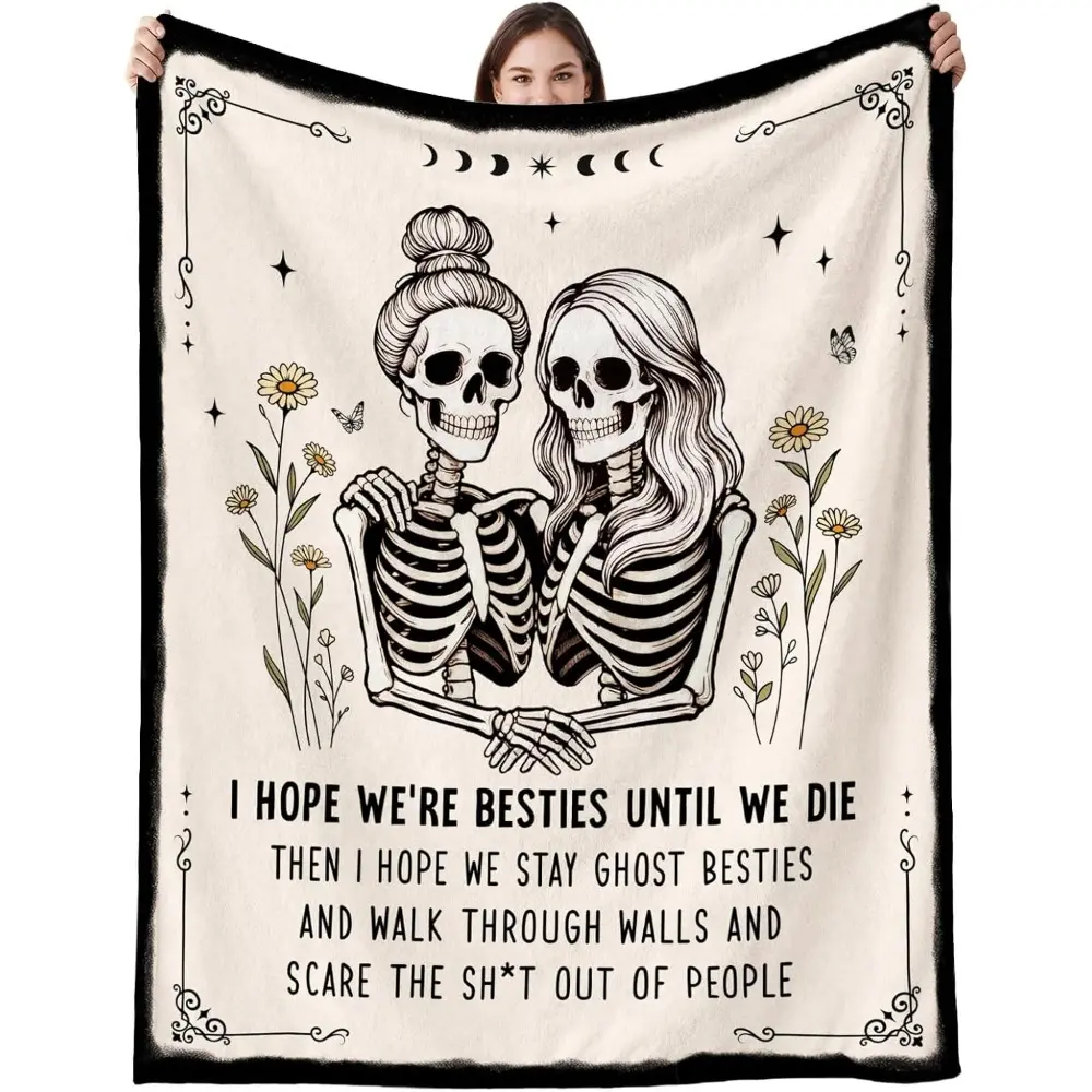 1PC Bestie Gifts for Women, Flannel Soft Best Friend Blanket, Flannel Soft Best Friend Friendship Blanket Decor, Best Friend Christmas Birthday Gifts for Women, Bestie Gifts for Women, Cozy Throw Blanket