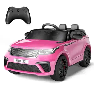 Licensed Land Rover 12V Kids Ride-On Car, 2-Seater, Dual Motor, Parent Remote, Spring Suspension, White Black Pink