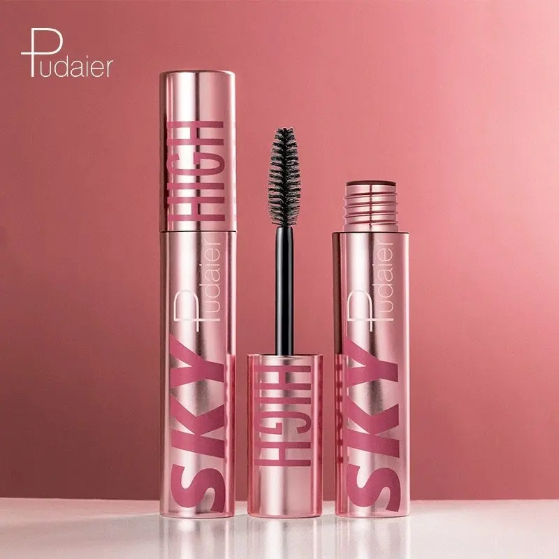 4D Silk Fiber Lengthening Mascara Waterproof Smudge Proof Natural Wispy Curl Volumizing Eyelash for Daily Use