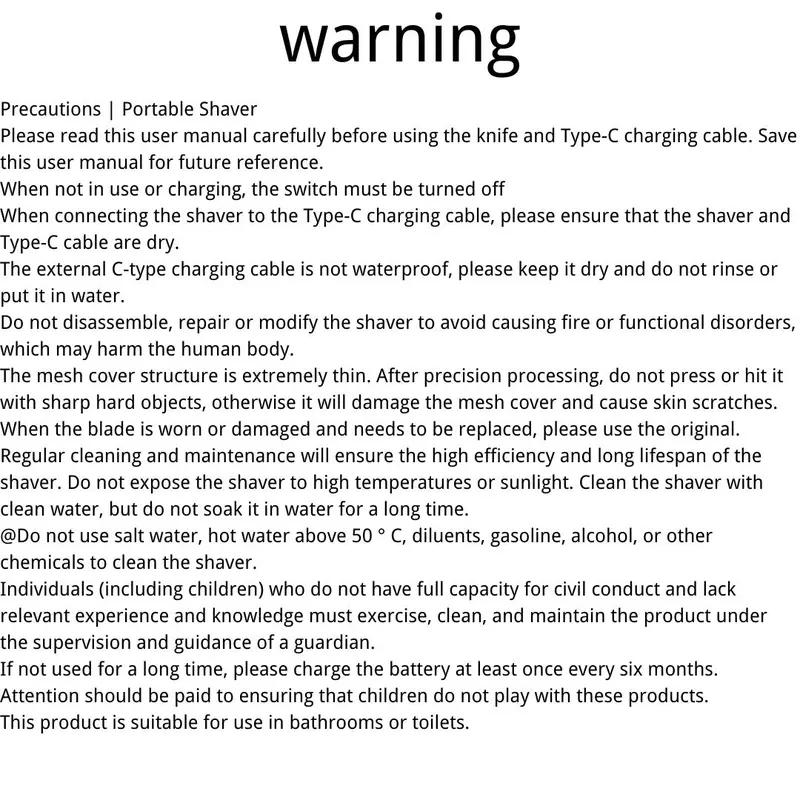 Electric Mini Shaver, 1 Count Waterproof Portable USB Rechargeable Razor with LCD Display, Washable Beard Trimmer for Men, Great for Travel and Home Use